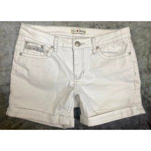 White Jean Shorts